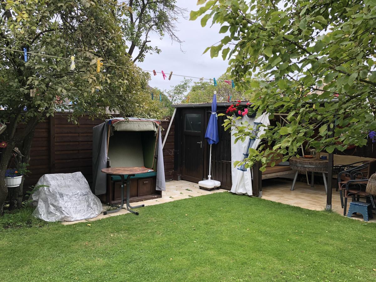 Ferienwohnung mit Garten Wieck Exterior foto